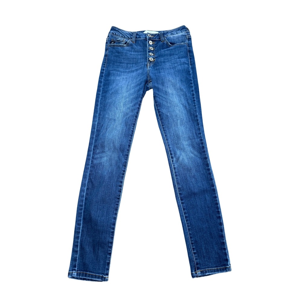 KanCan High Rise Button Fly Skinny Jeans Womens 26 KC7113D Classic Normcore‎